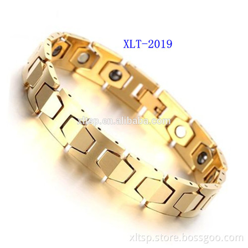 Korea popular 4 in 1 elements gold color tungsten bracelet